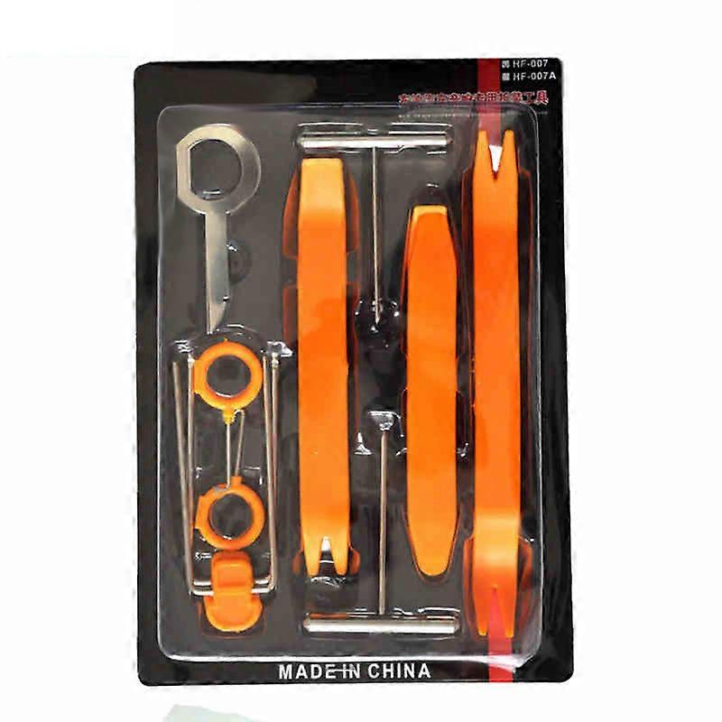 Autradio extractor, 12 parts/set, extractor, lever tool, car door panel, garnish solution, retention pliers, hand pliers, set of tools