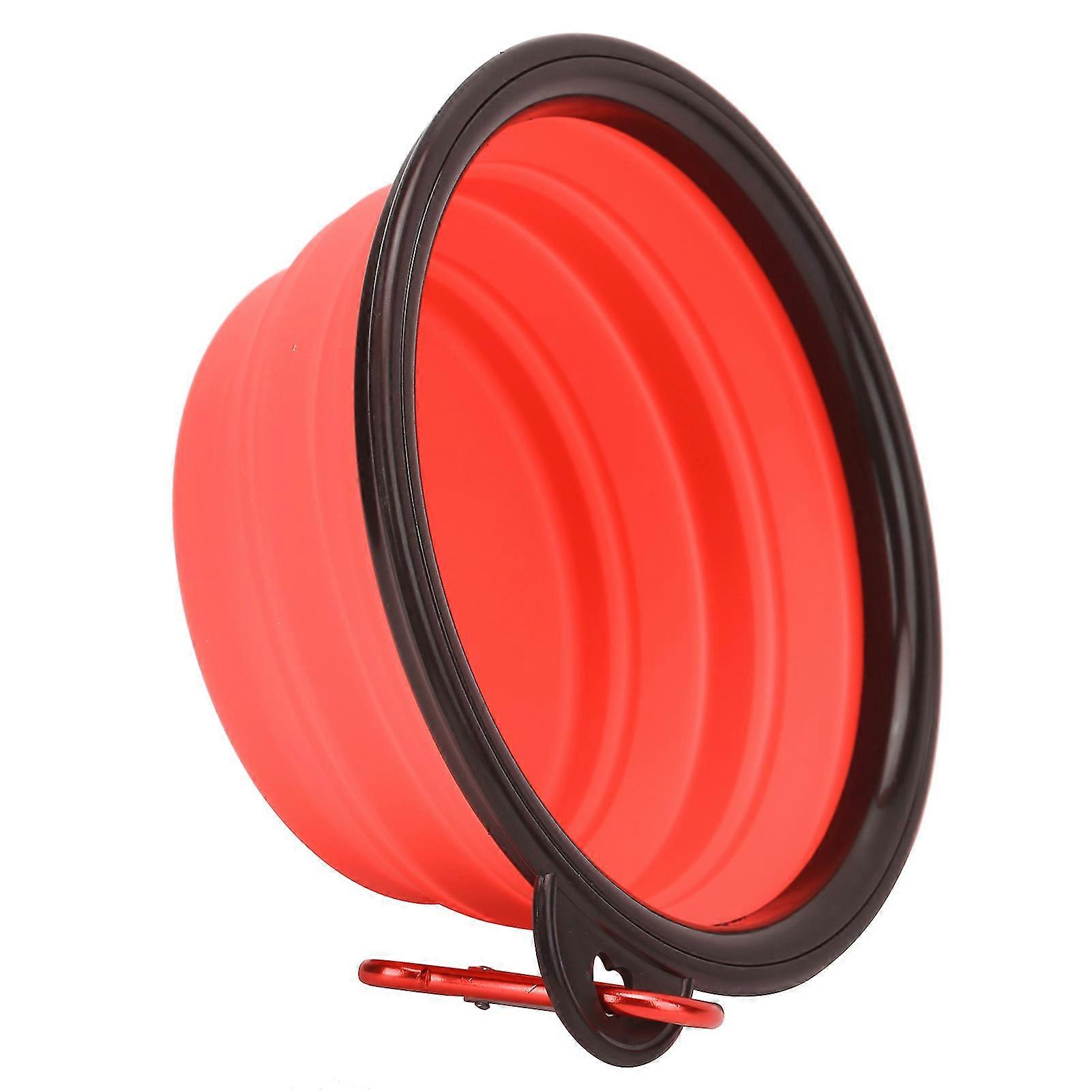 PortableFoldableTravelDogBowl-EasytoCleanDurableandLongLasting-Red