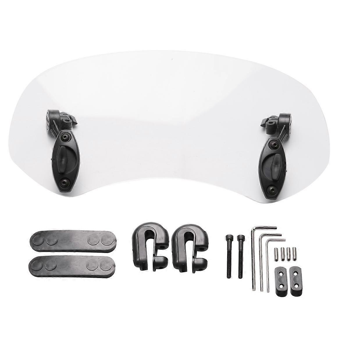 Colore trasparente universale moto regolabile parabrezza estensione parabrezza spoiler deflettore d'aria 28,5x12x21cm