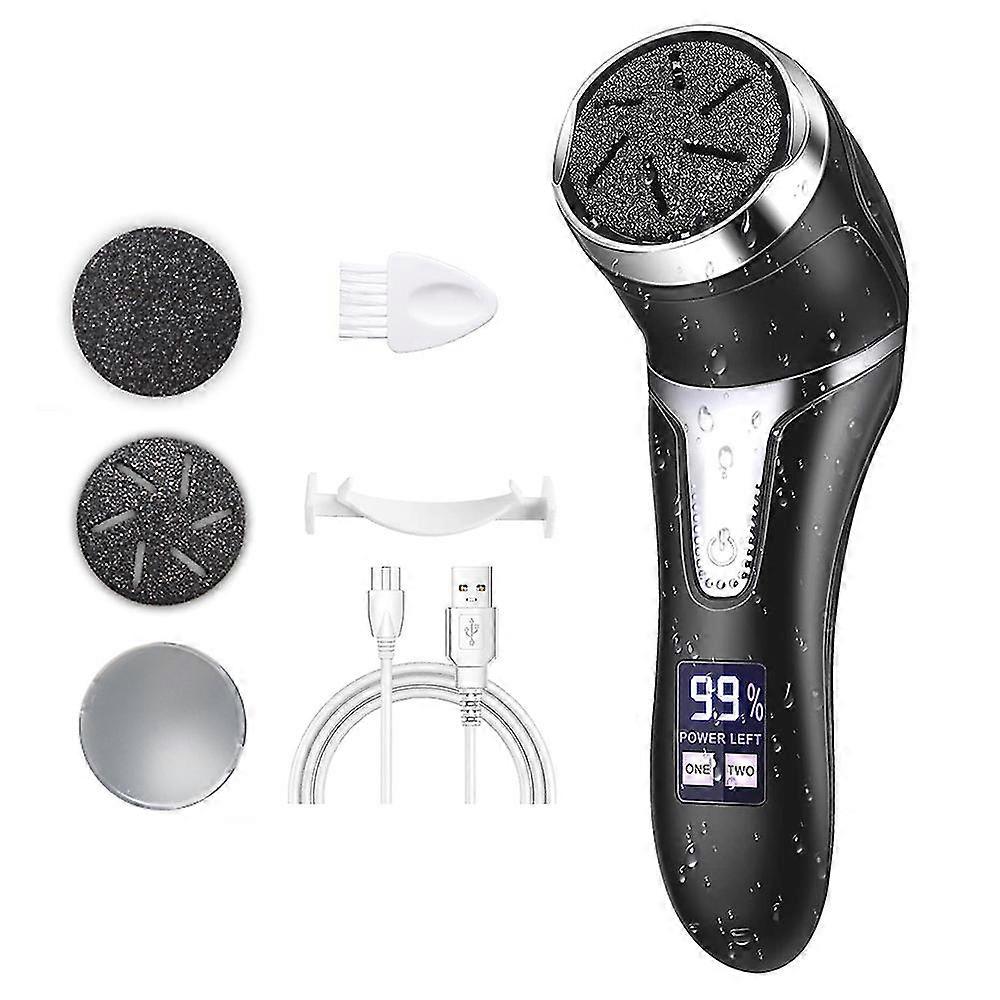 electric foot callus remover,rechargeable feet file, at-home foot care pedicure kit 2 speed for dead hard cracked dry skin heel