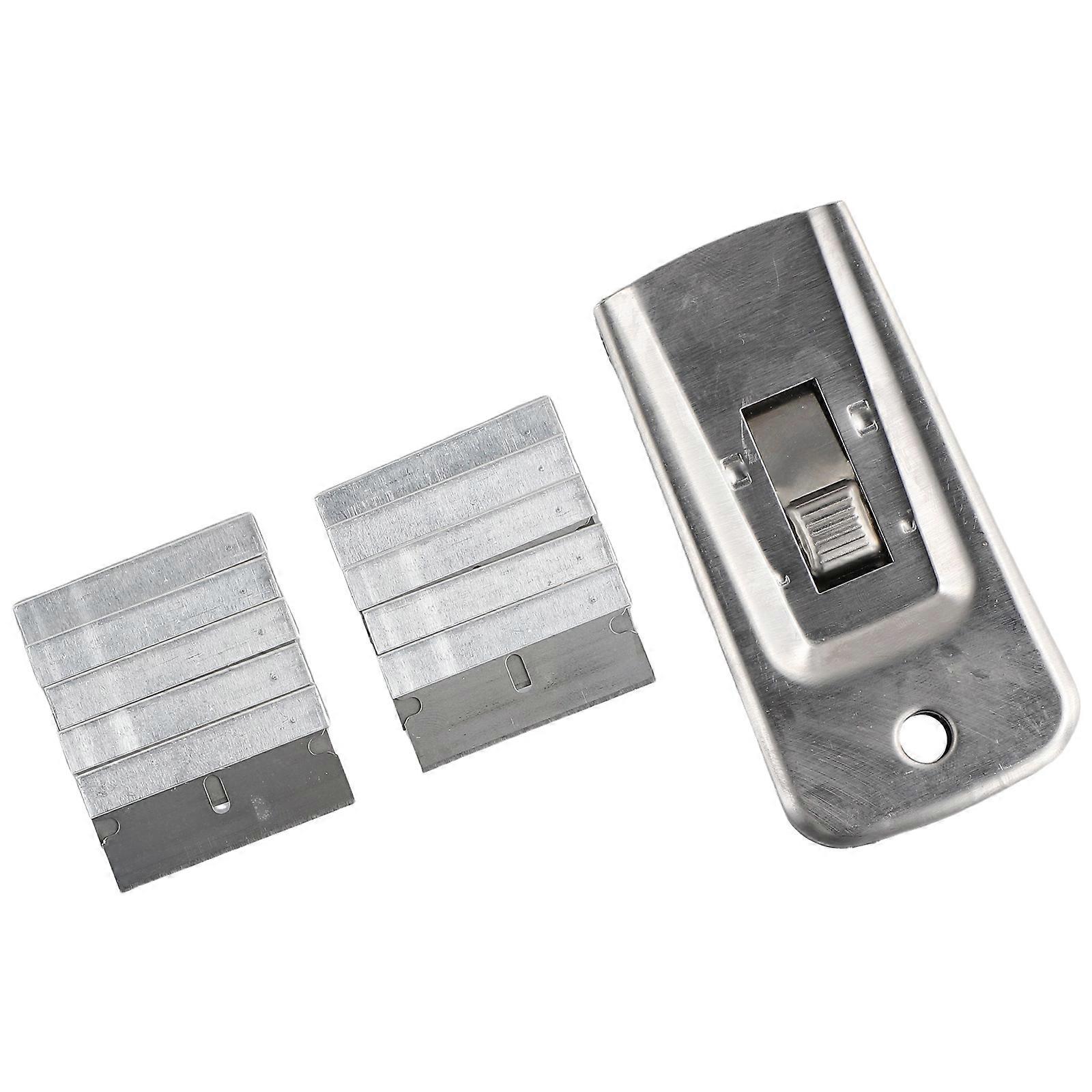 Cleaning Tool Razor Scraper Set Changing blades Silver Edge Razor Blade Window Multi-Purpose Extra Stainless steel