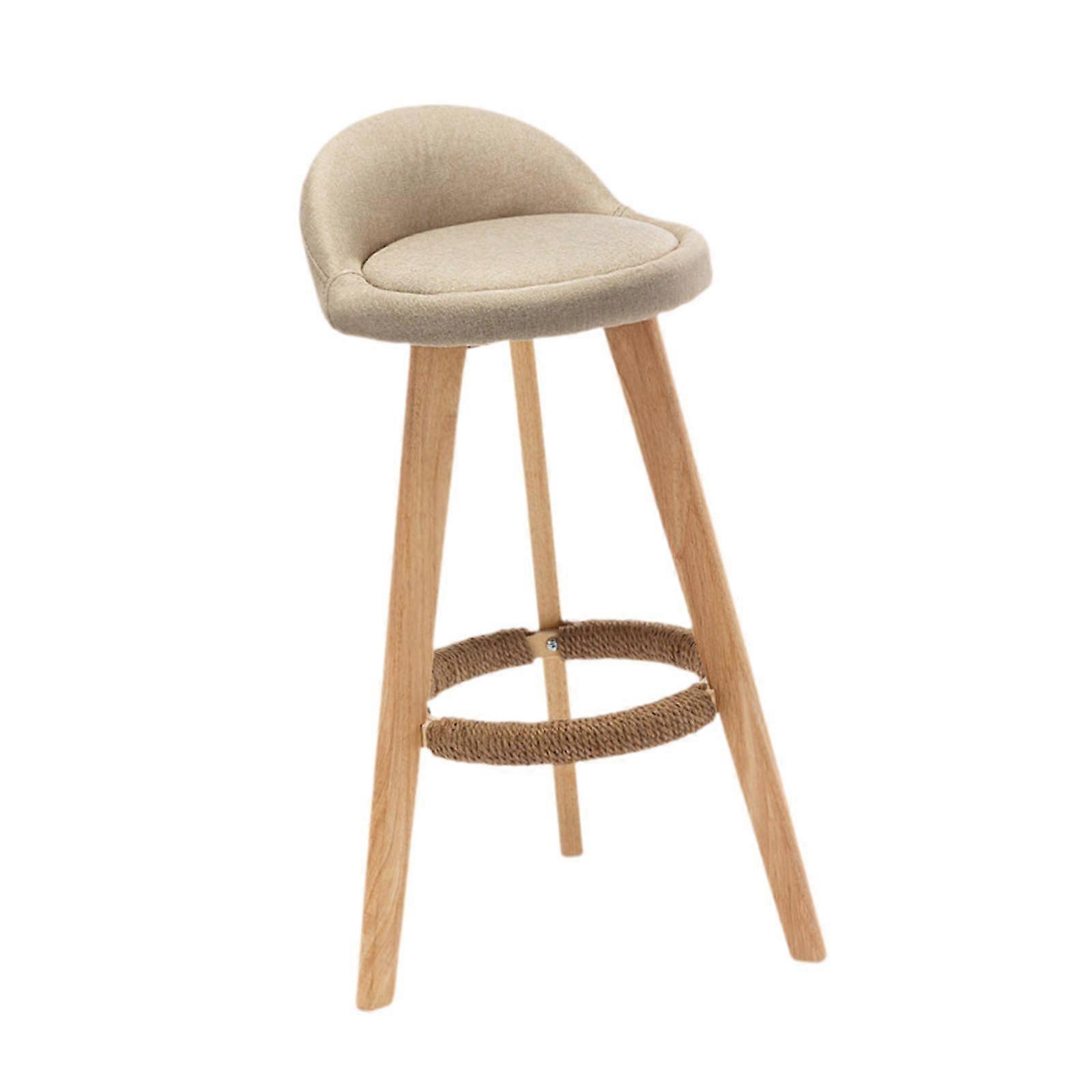 Height Barstool Non Slip Modern Counter Stool for Bar Tables Pub Dining Room Gray Linen