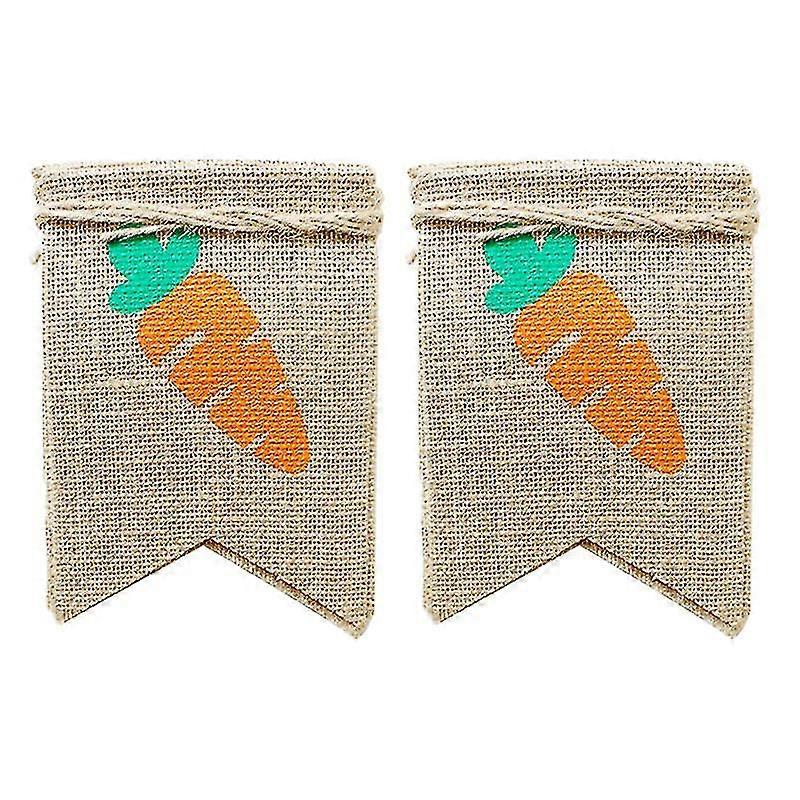 2pcs Easter Hanging Flag