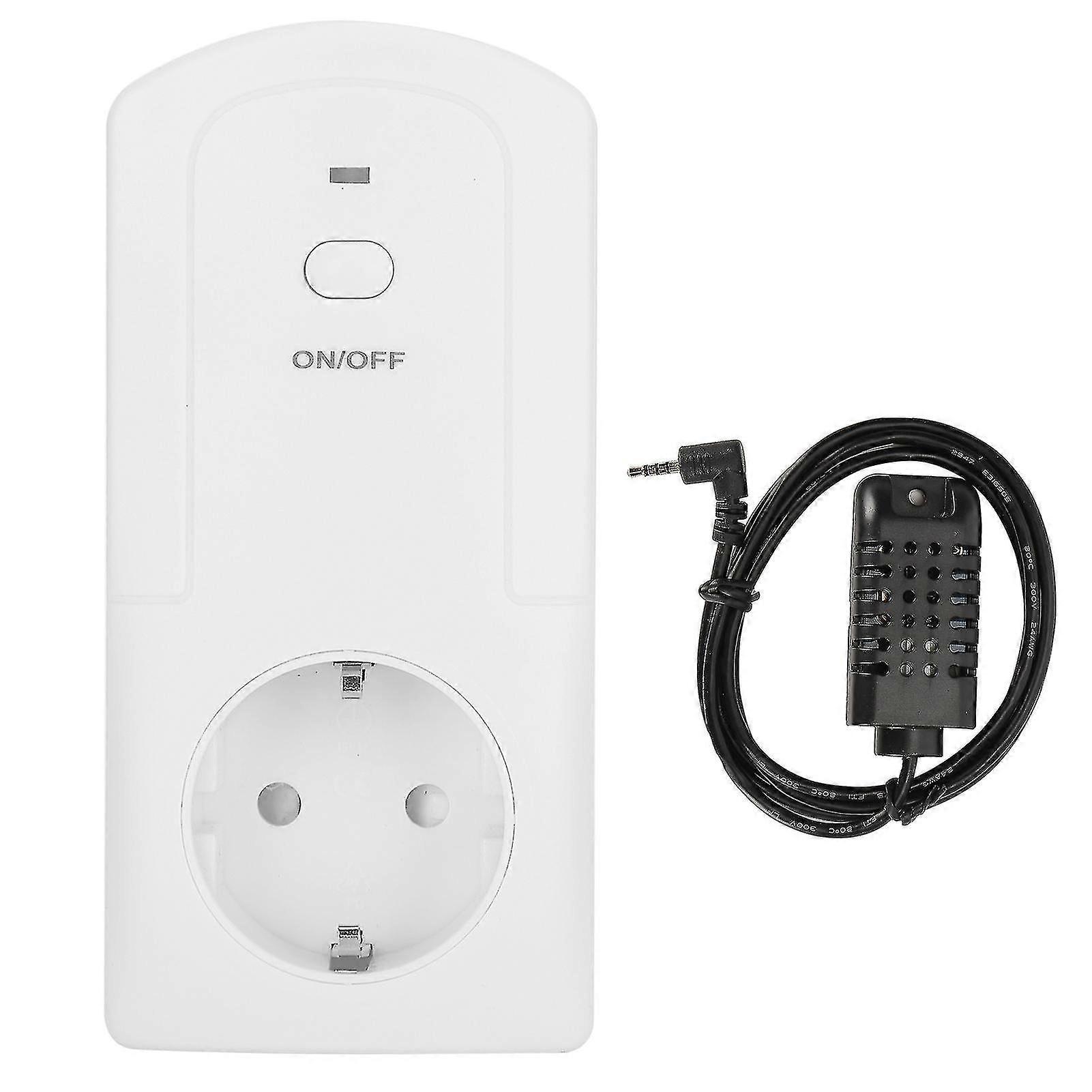 Ts5000 90-250v intelligent plug socket timing temperature humidity control switch socket for home useeu plug 50/60hz