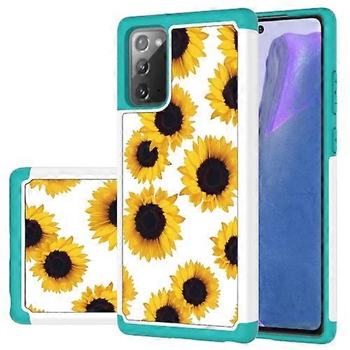 For Samsung Galaxy Note20 Coloured Drawing Pattern PU Skinny + TPU Protective Case