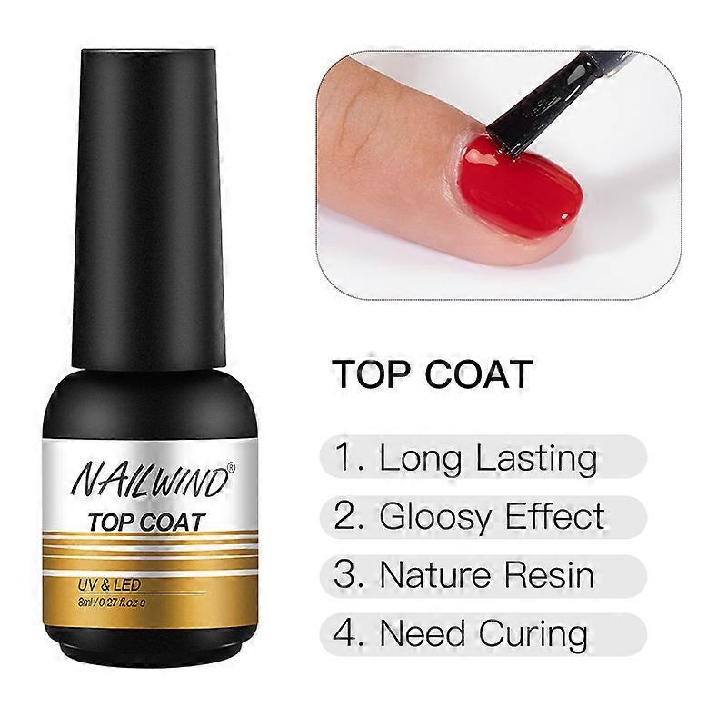 unbrand Nail Gel Polish Top Coat Glossy Matt Long Lasting Gel Polish Nail Art Manicure NE11MATT