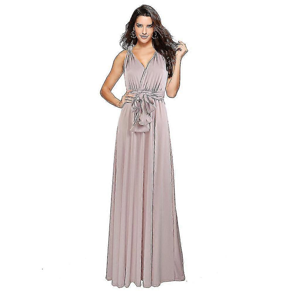 Frauen Multiway Wrap Bandage Langes Kleid Cabrio Boho Abendkleid für Party Brautjungfern