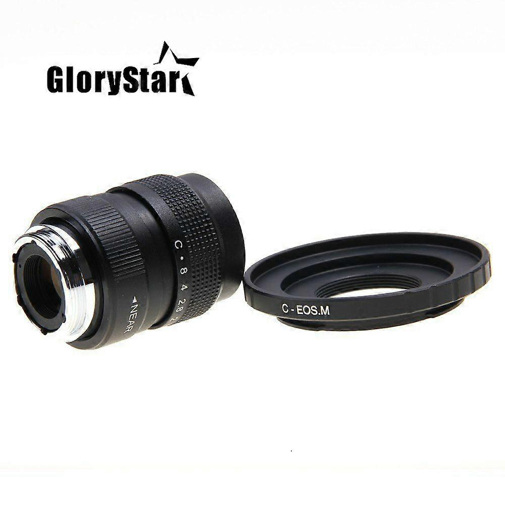 25mm F1.4 CCTV Movie lens +  C Mount to Canon EOS M M2 M3 M5 M6 M10 Mirrorless Camera 25F14-C-EOS.M