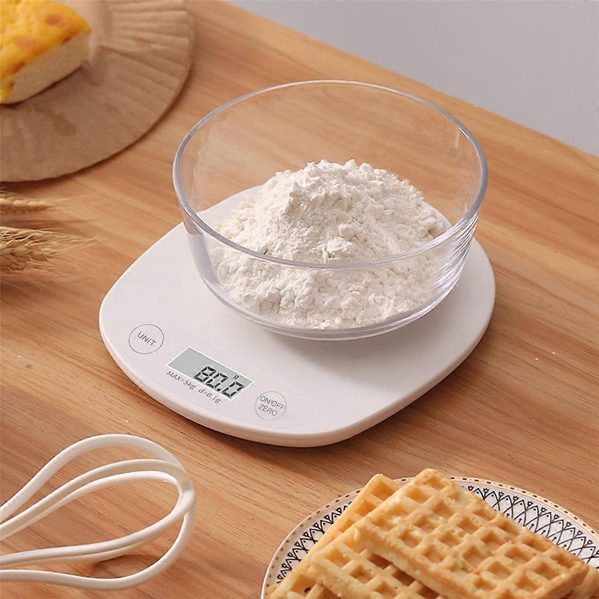5KG Precision Digital Kitchen Scale Compact & Stylish Led Display Food Cooking Scale for Kitchen Co