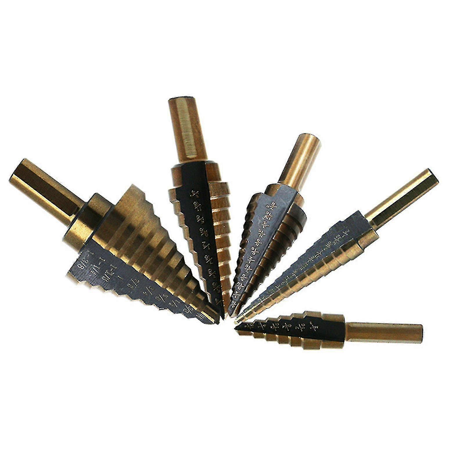 Straight Groove Step Drill Bit Set Multifunctional Step Cone Drill For Metal