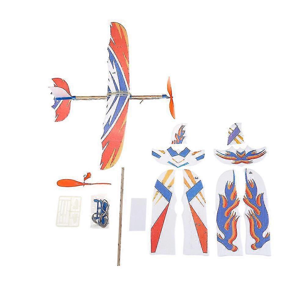 Diy Plastic Foam Elastic Rubber Powered Flying Plane Kit Aircraft Model