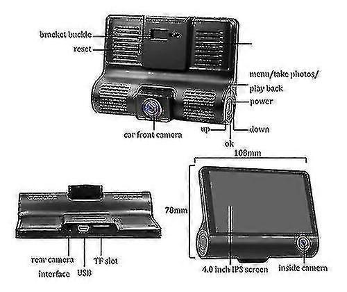 Rove R2-4k Dash Cam Built In Wifi Gps Car Dashboard Camera Recorder With Uhd 2160p, 2.4" Lcd, 150 Wide Angle, Wdr, Night Vision