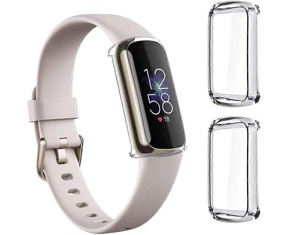 [2-Pcs]Case for Fitbit Luxe,Accessory Full Coverage Protective Screen