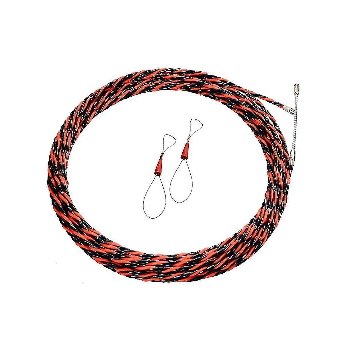 Electrical Threader Lead Tool 30M Cable Wire Guide 3-Strand Wall Threader Cable Stringer with 2 Fasteners.