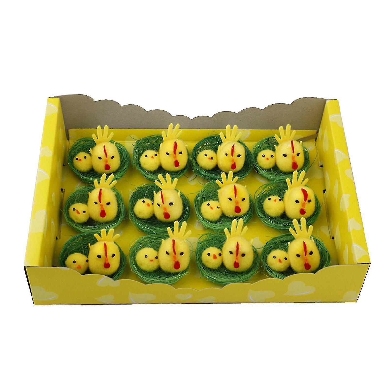 Easter Decoration Cute Chick Home Decoration Gift Box Mini Easter Chicks