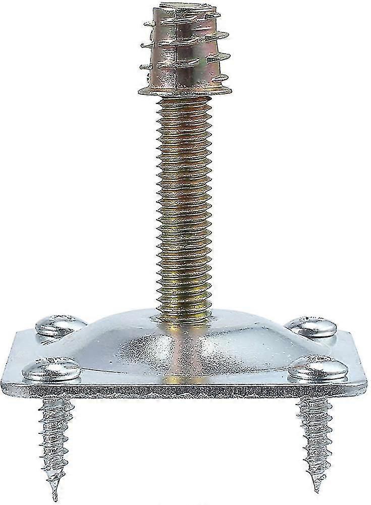 Set von 4 Befestigungsplatten für Möbelbeine in Hardware zur Befestigung 49 x 49 x 2 mm