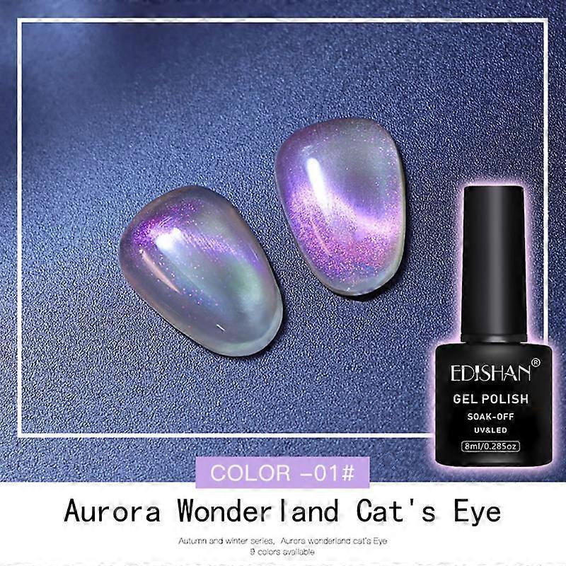 Kristal Manyetik Kedi Gözü Jel Oje Holografik Yansıtıcı Parıltı