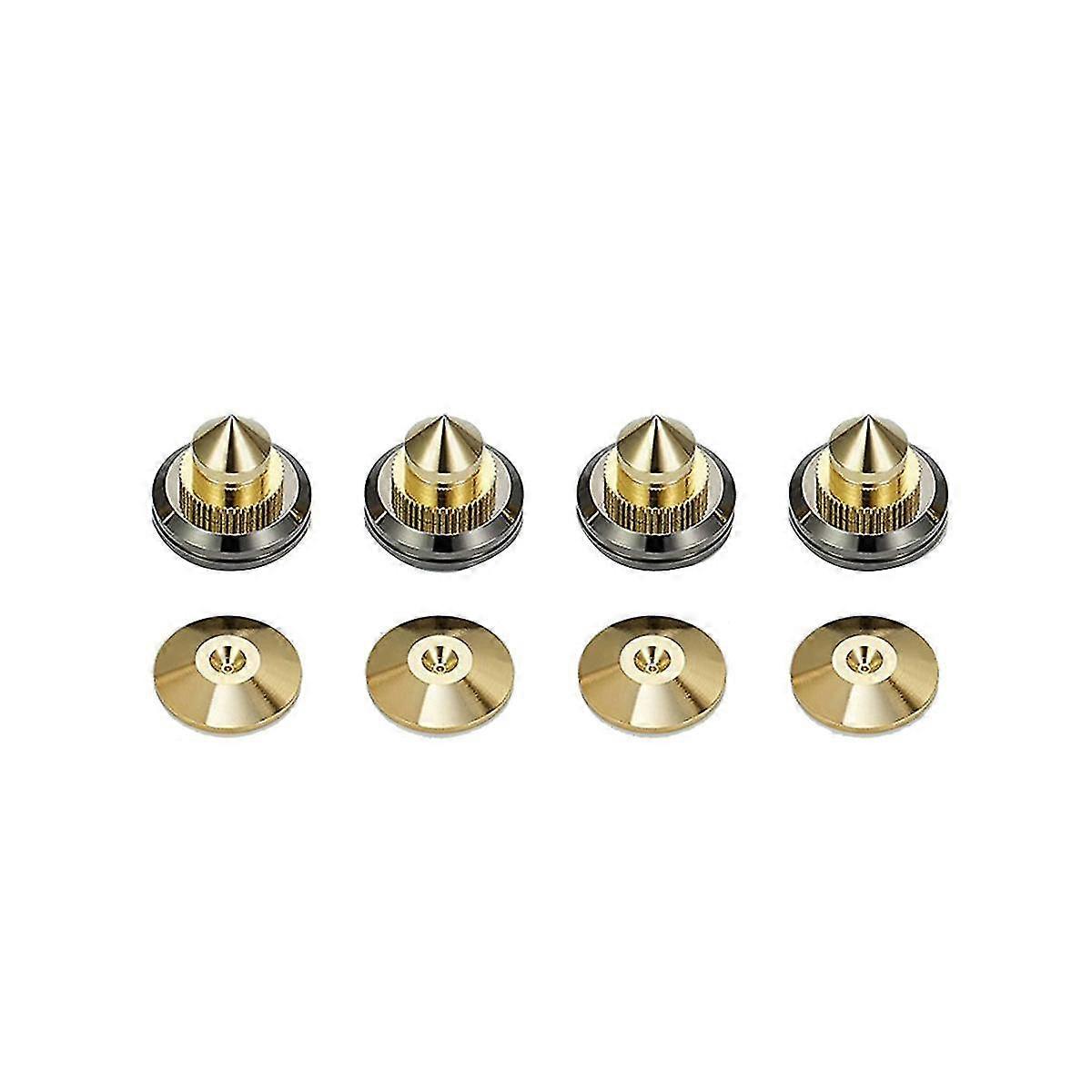 4 Set Golden-plated Speaker Spikes, Speaker Stands Cd Subwoofer Amplifier Turntable Isolation Feet