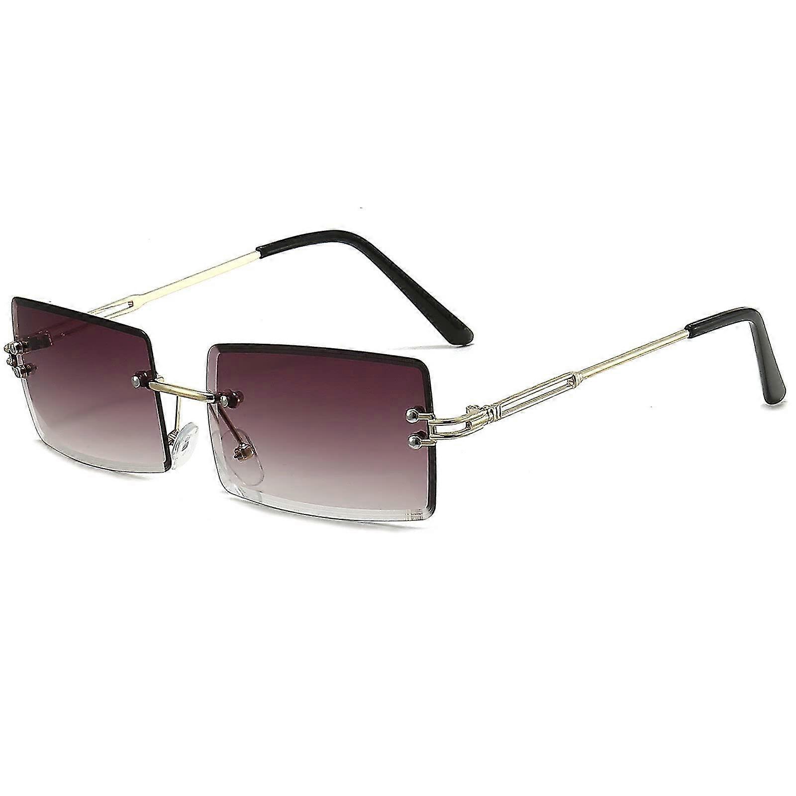 2023 - Protection Tinted Rimless Rectangle Sunglasses