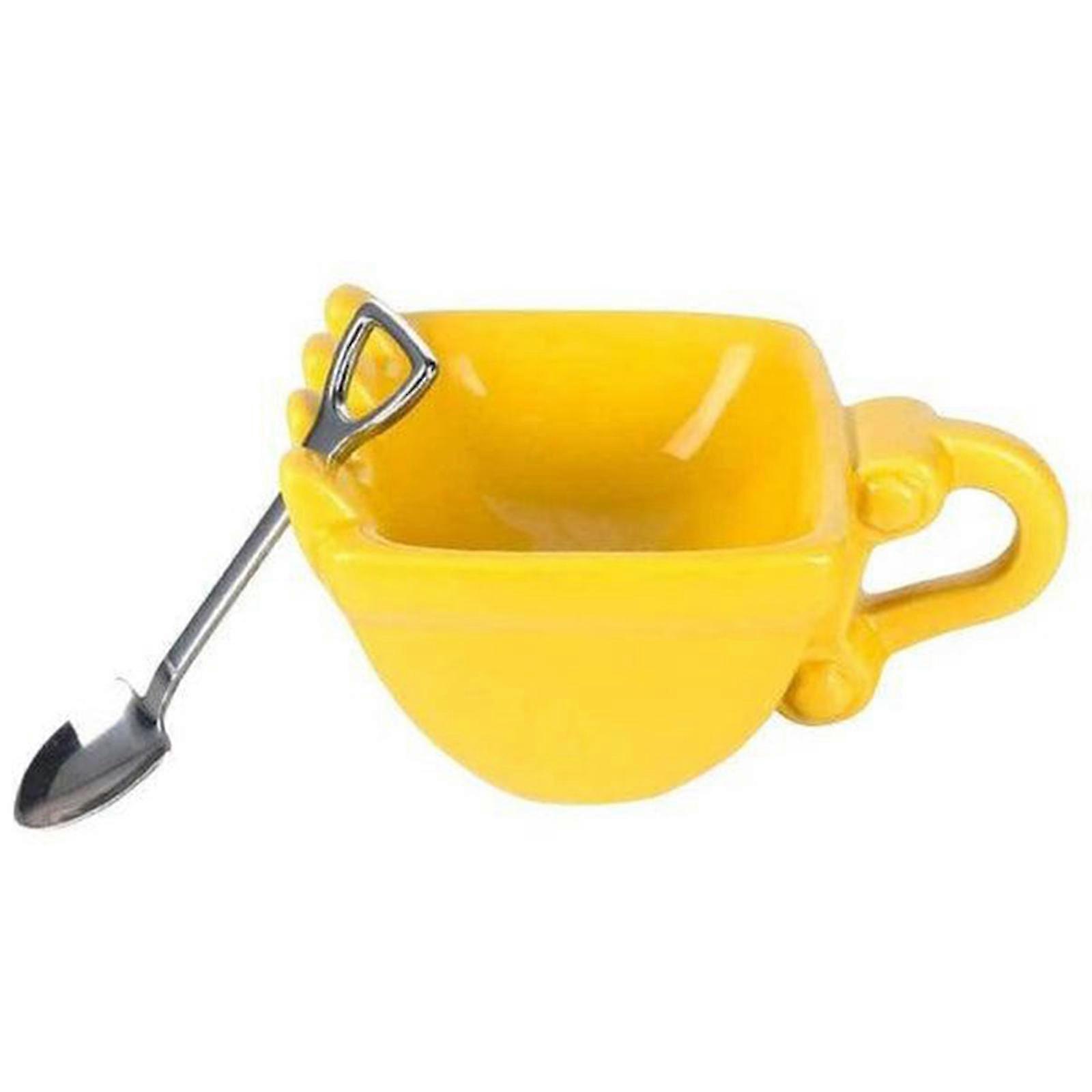 Caneca de Café Criativa Escavadeira de Xícara de Chá com Pá Colher Presente - SNNGV