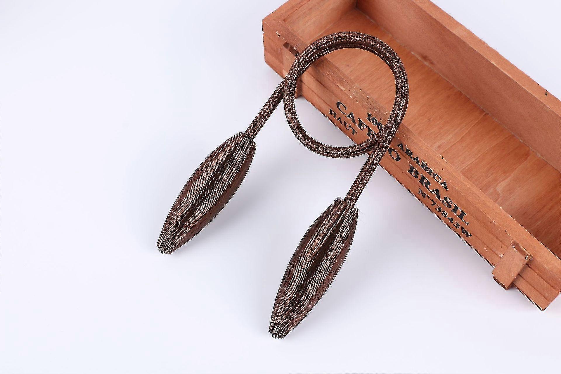 Light Curry Rope Curtain Tiebacks, Holdbacks For Drapes (53cm, 2 Pairs)