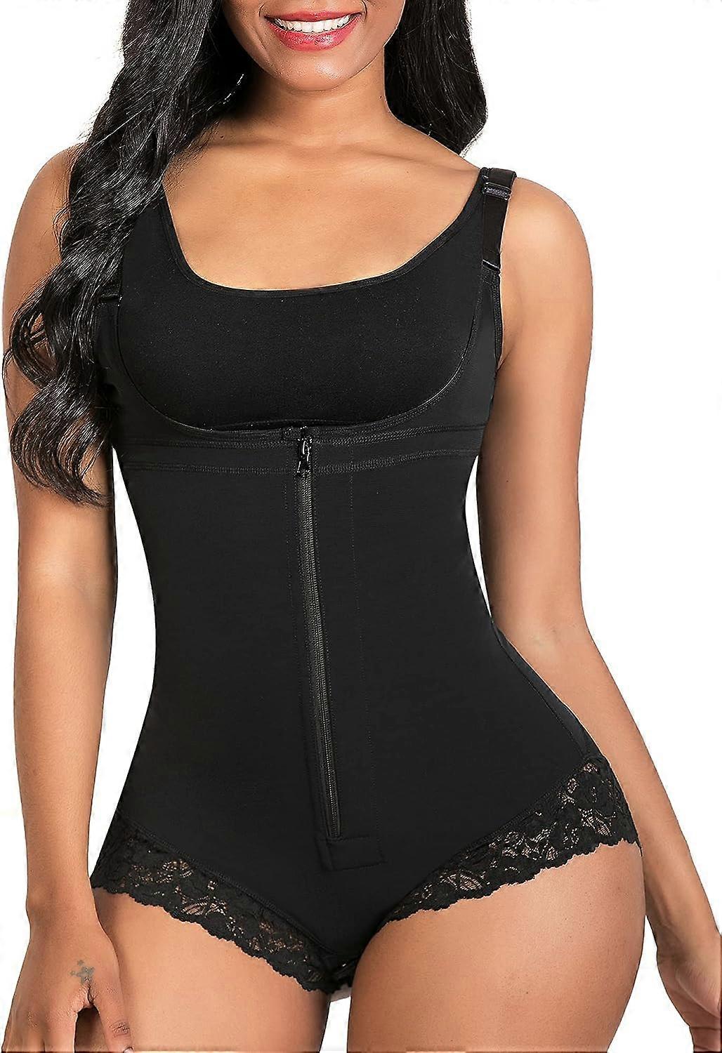 Women's Shapewear Tummy Control Zip Open Front Bodysuit