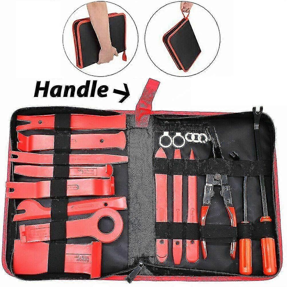 19 stuks auto trim verwijdering tool auto handgereedschap pry bar dash panel kit deur interieur