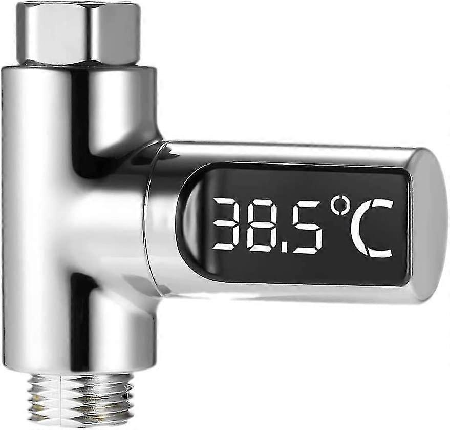 Led Digital Shower Thermometer Self-generating Real-time Water Flow Temperature