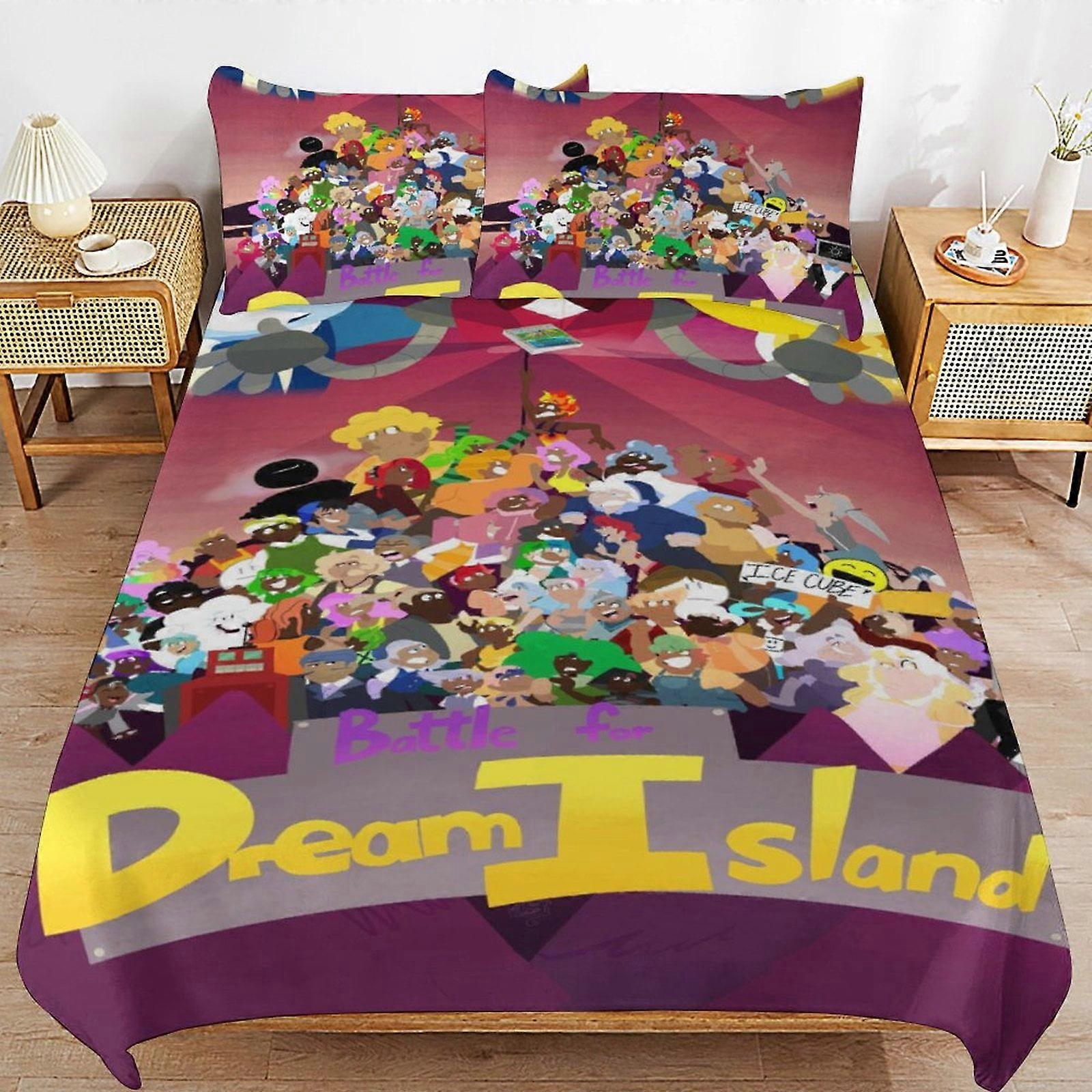 Bedding set WM391 Game BFDI Battle For Dream Island Bedding Set Duvet Cover Comfortable and Lightweight Cartoon Bedding 3 Piece SW391