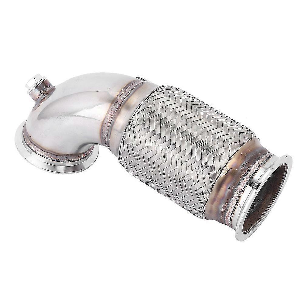 Tuyau de descente en acier à bande en V de 3 pouces à 90 degrés avec soufflet flexible et bouchon de bonde O2