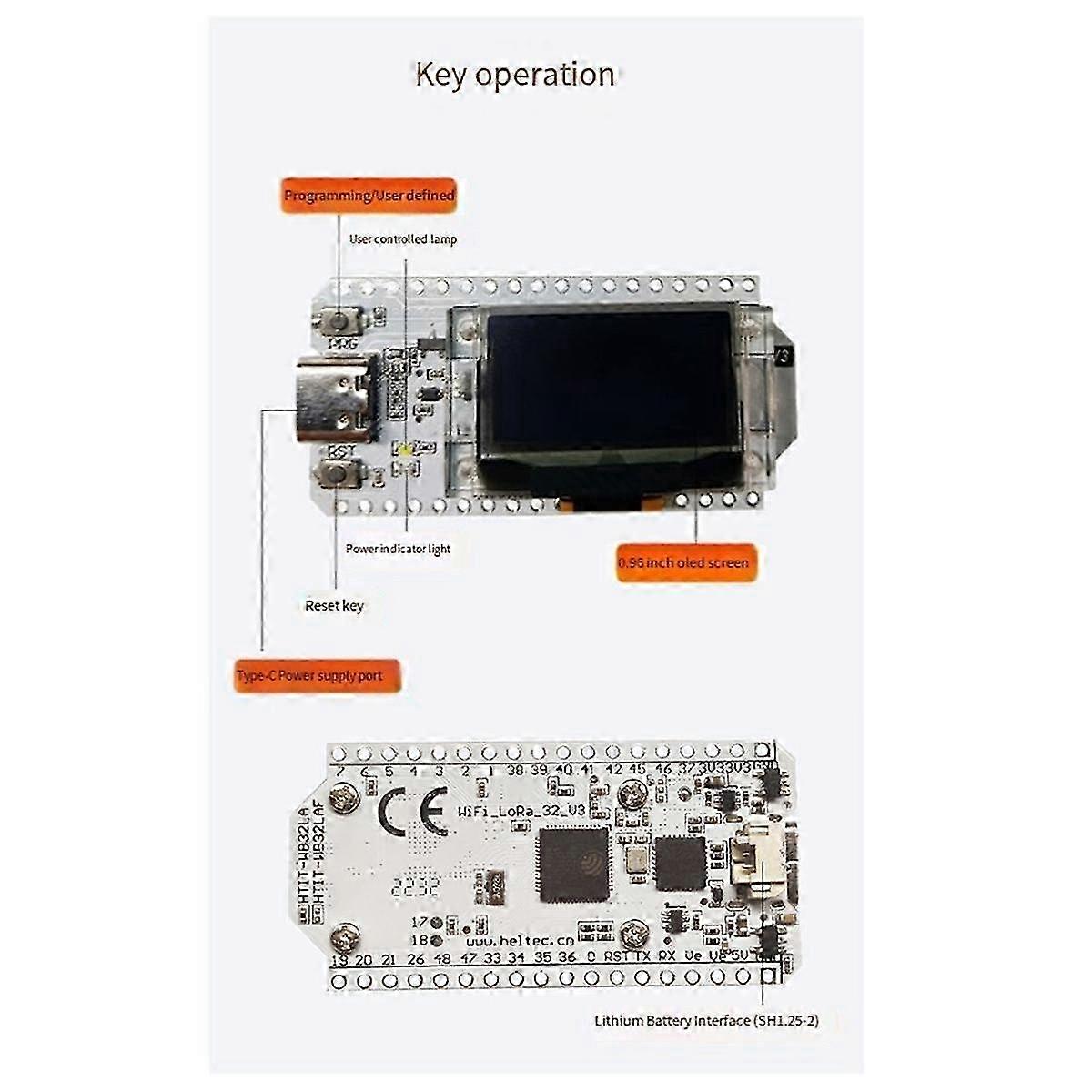 ESP32 OLED WiFi Kit ESP 32 OLED Display WiFi + Bluetooth Internet Development Board für
