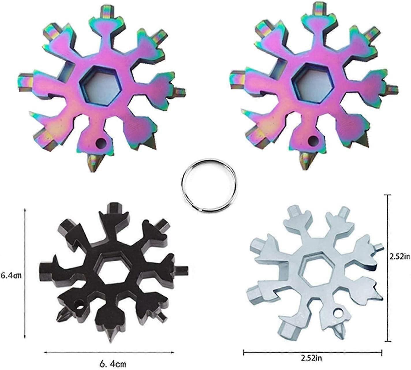 3 Pack Snowflake 18-in-1 Multi Tool,Durable and Portable to Take