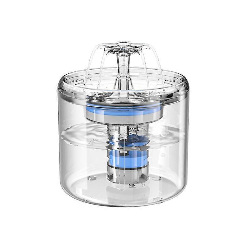 Automatic Pet Water Fountain Automatic Cycle Filter Transparent Cat Waterer With Motion Sensor