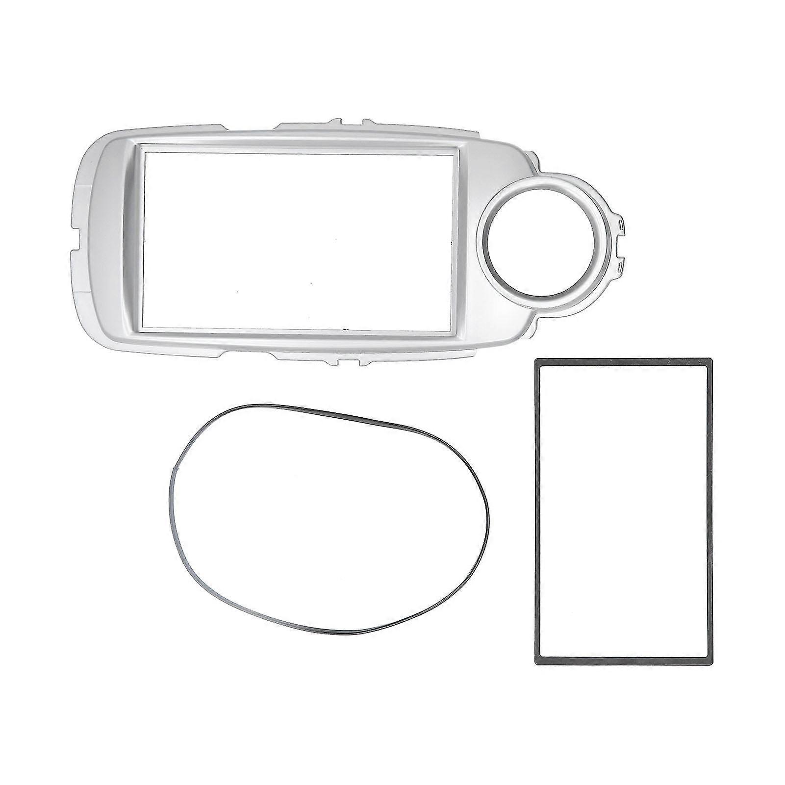 2Din Stereo Radio Fascia DVD Audio Player Navigation Panel Frame Fit for Yaris XP130/Vitz 2011-2014