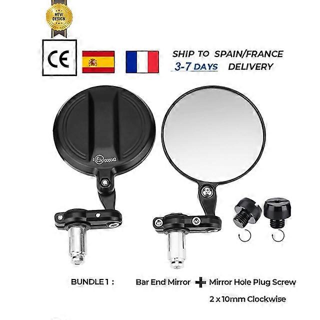 Motorcycle Mirror E-MARK Handlebar End Mirror For Cafe Racer Nk400 CB125R CB1000R CBF125 Z900 Z750 For MT07 MT09 R1 R3 Bicycle