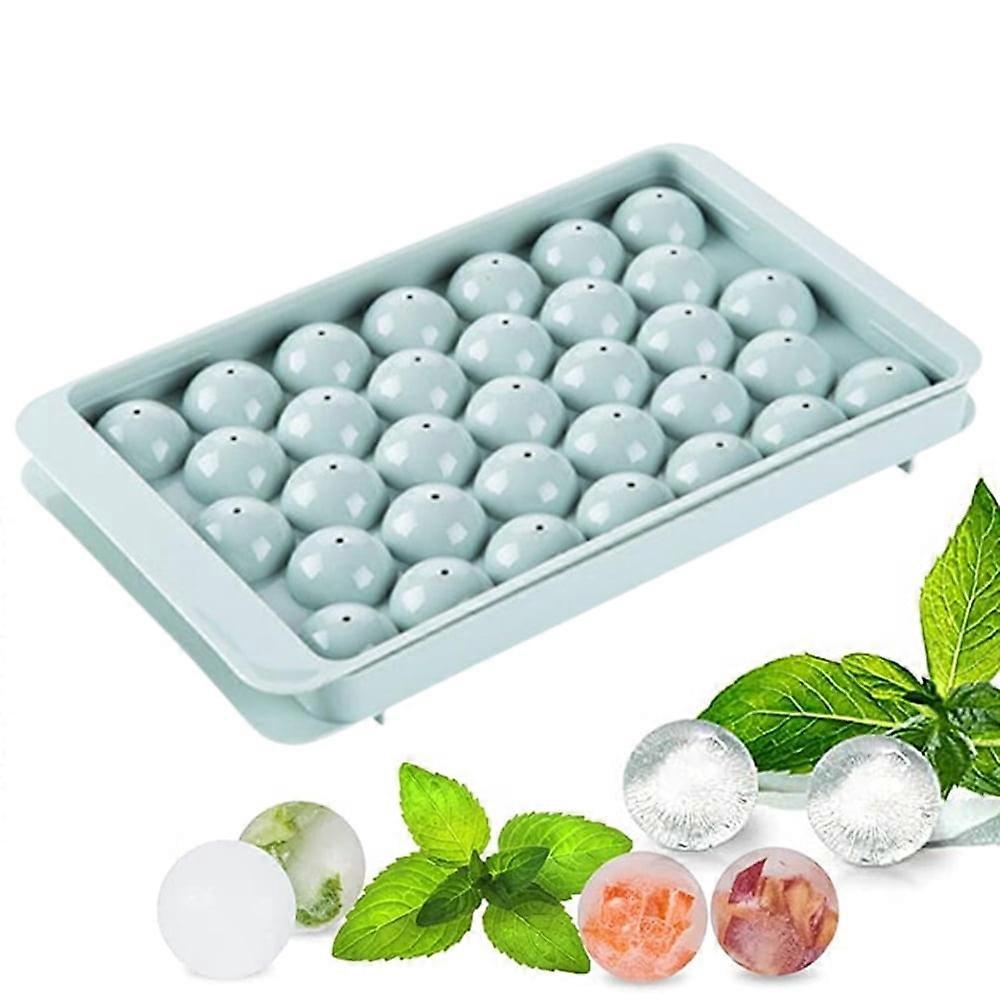 1 Pcs Blue Round Ice Cube Tray, Freezer Ice Ball Maker Mold, Mini Circle Ice Cube Tray, Sphere, Tea 