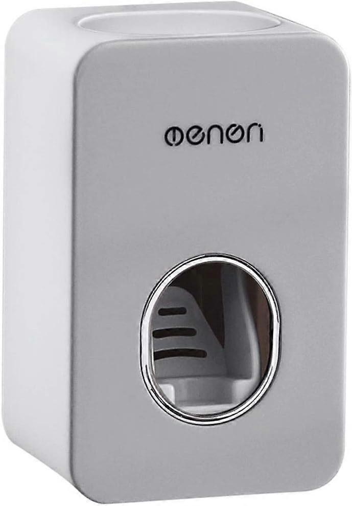 Automatic wall-mounted toothpaste dispenser - water and dust resistant - gray (7x6x11cm)