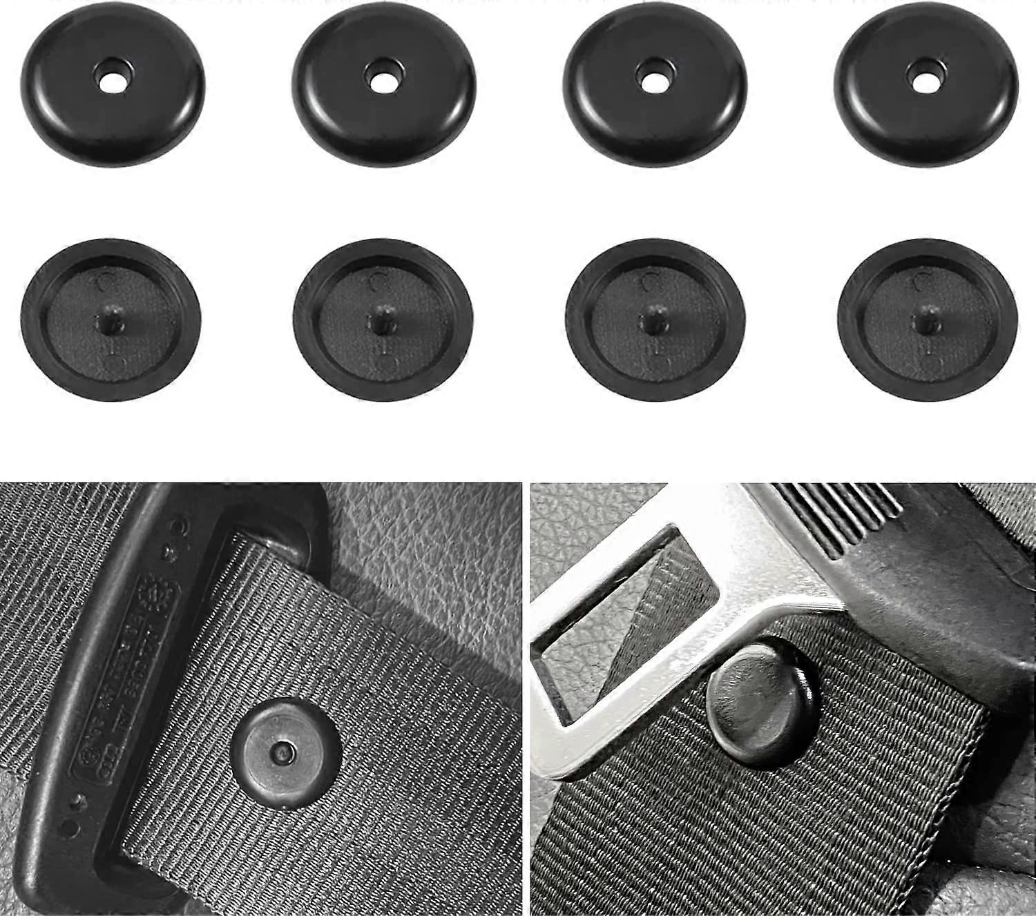4X Universal Plastic Safety Belt Stop Buttons