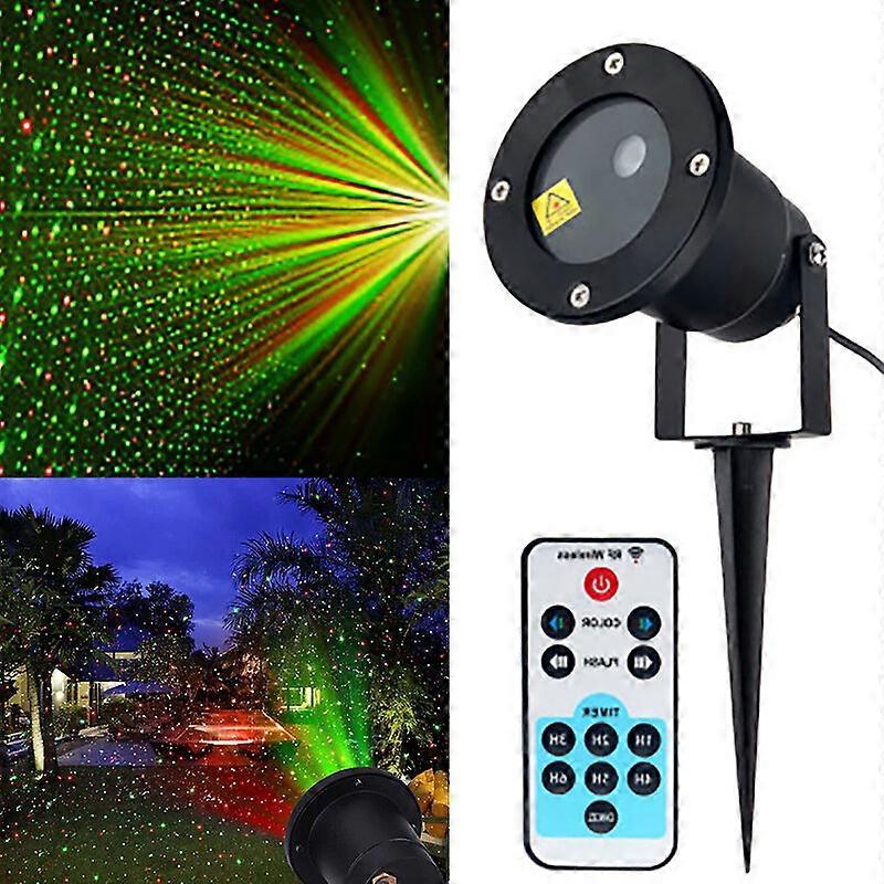 Buiten laserprojectorlicht, rood en groen laserlicht, tuingazonverlichting