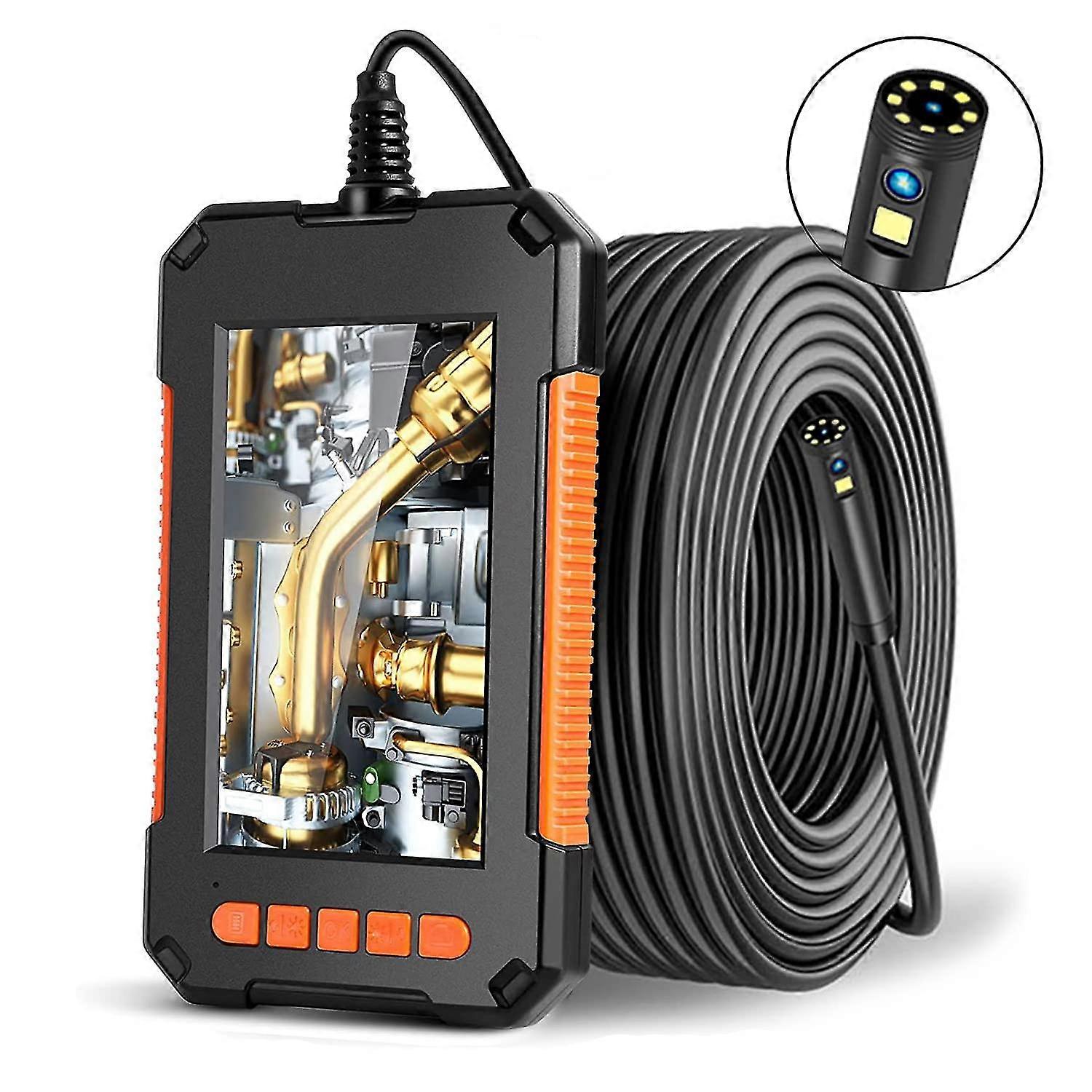 Industrial Endoscope, Dual Head Endoscope Inspection Camera, 1080p Hd Dual Lens Digital Endoscope, 4.3 Inch Lcd Screen, Ip67 Waterproof (10m)