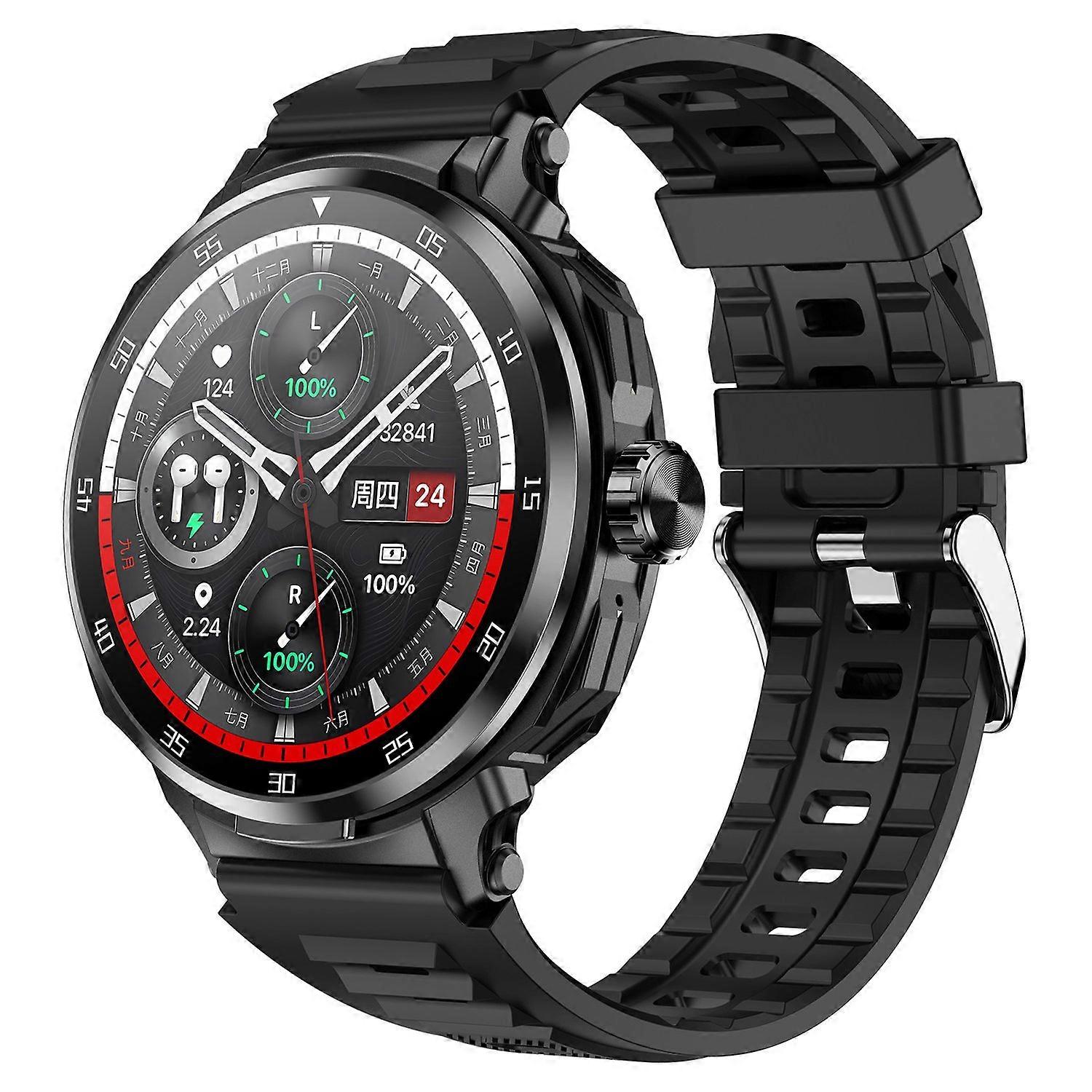 D11 2-in-1 TWS Earphones Smart Watch Bluetooth Call Health Monitoring Sports Watch - Black