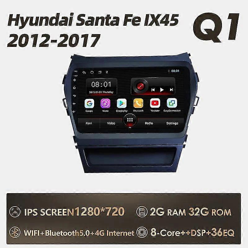 Android 13 For Hyundai Ix45 Santa Fe 2013 -2016 Car Radio Multimedia Video Player Navigation Stereo Gps Dsp Bt Ips 360 Sony Cam