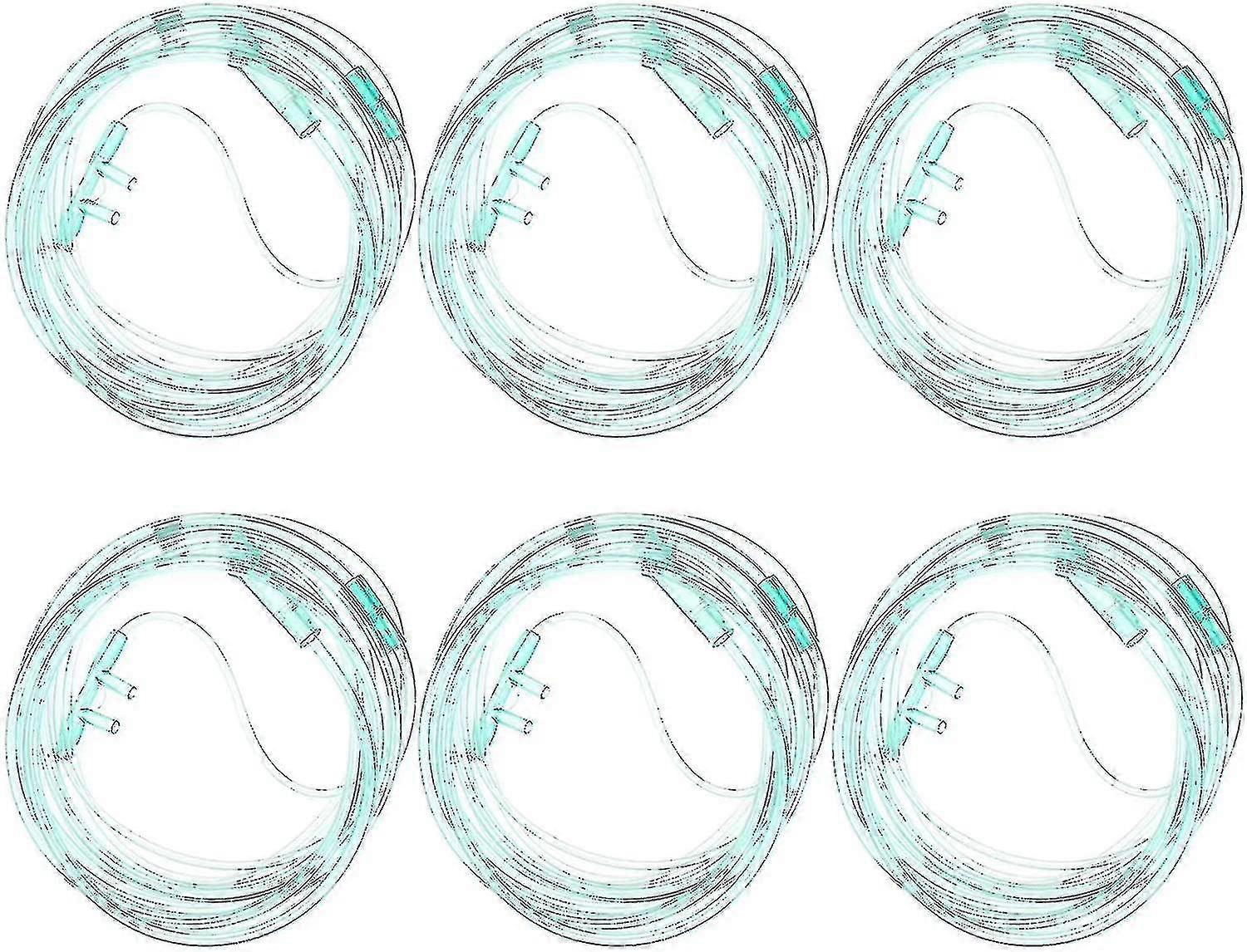 6pcs 2m Cannula Soft Tube For Adults