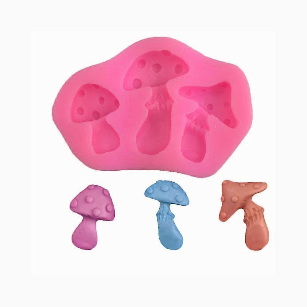 2 Pieces Mushroom Shaped Silicone Mold Mushroom Shape Vegetable Keychain Silicon-c
