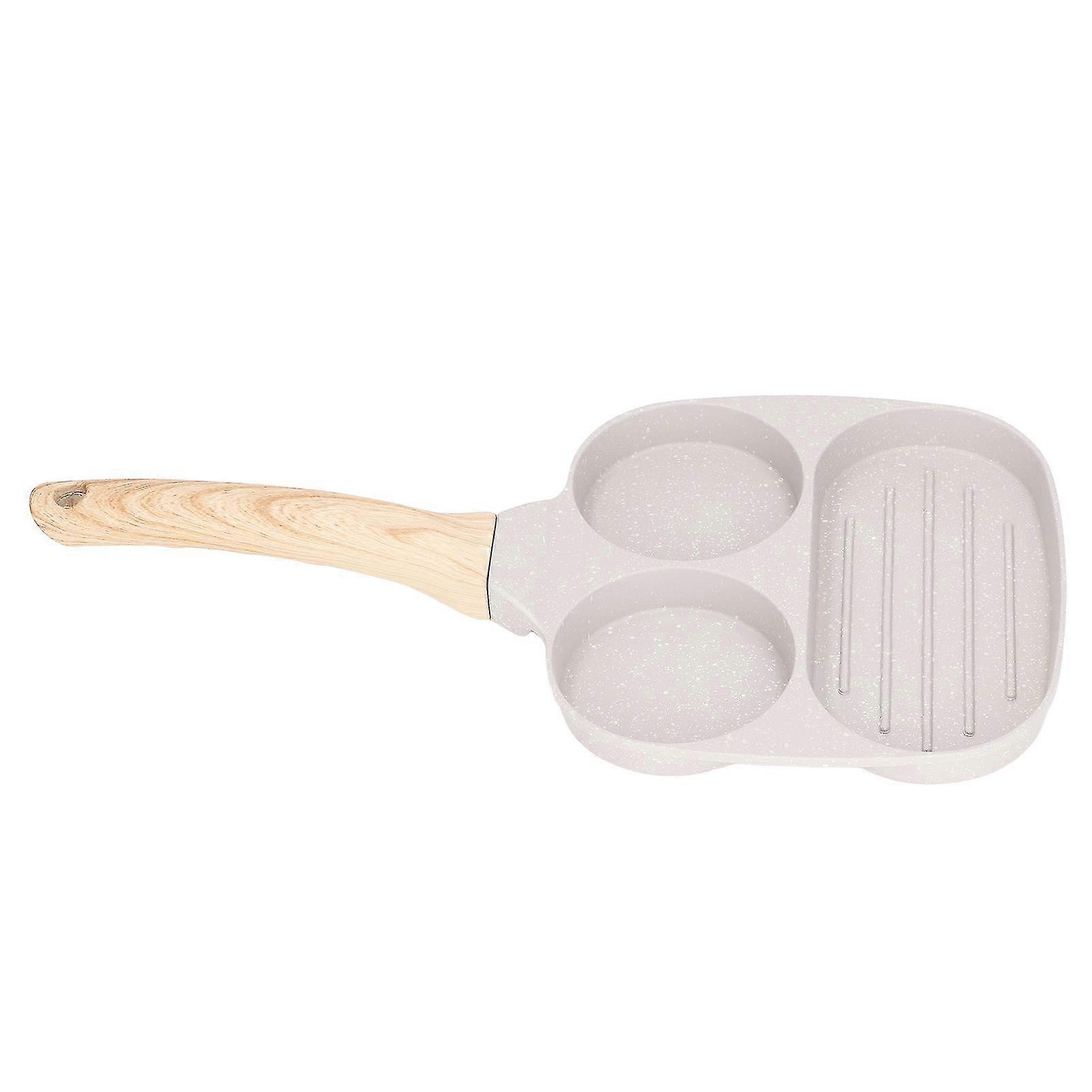 Aluminum Alloy Egg Frying Pan with Stick-Proof Coating for Even Heating - Induction Cooker and Gas Stove Compatible - 3 Cups