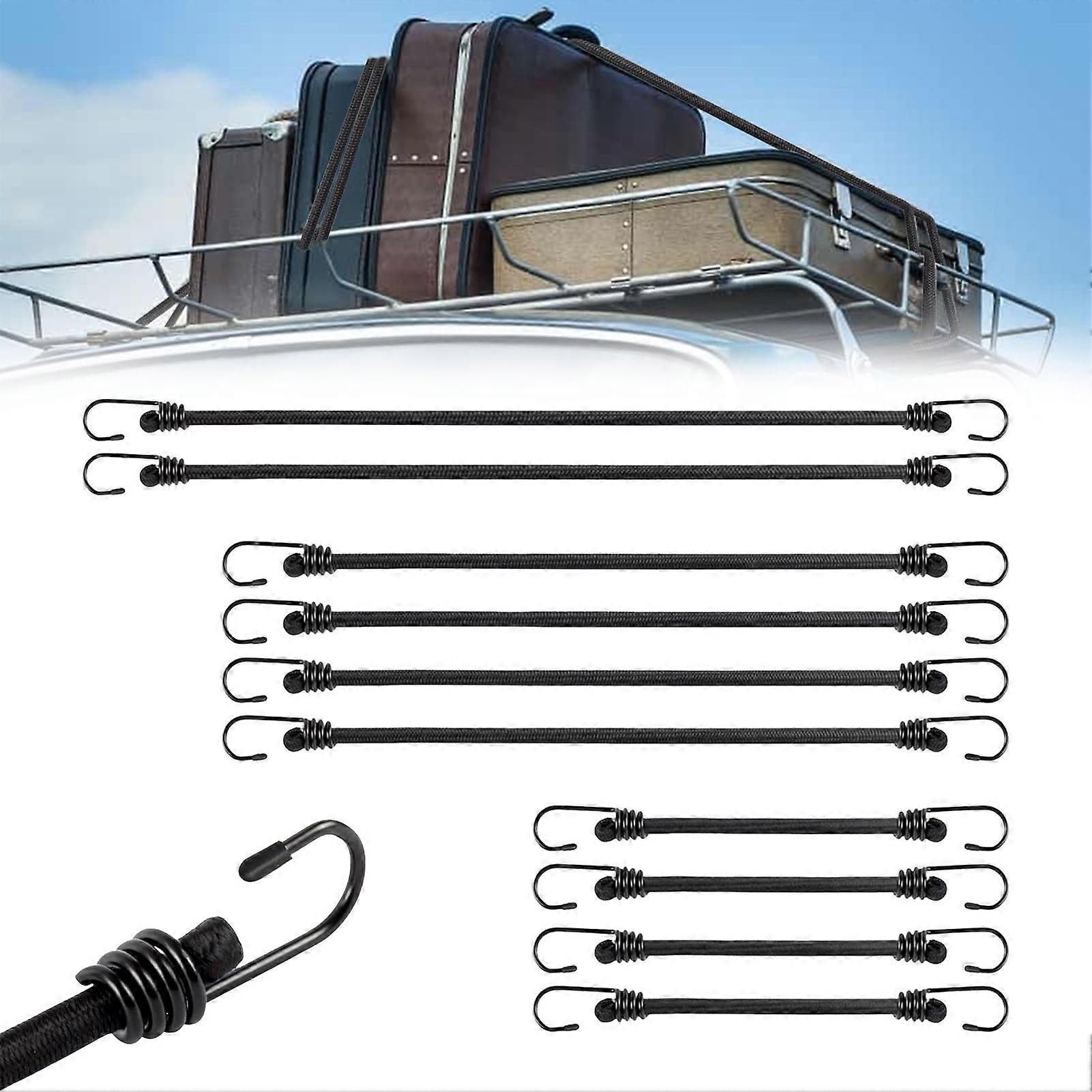 10pcs Expander Tensioning Straps Adjustable Rubber Rope with Hooks, Multi-Purpose Tensioner for Luggage Household Vehicles Outdoor