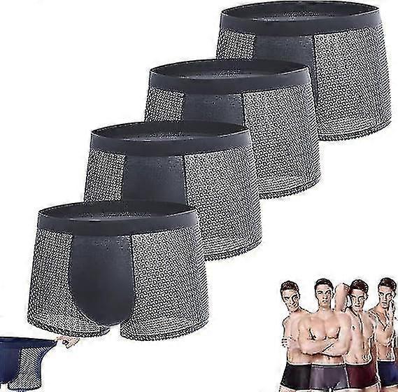 4 adet Erkek Bambu Boxer Külot , Boxhero Bambu Boxers Şort Erkek-Tüm Gün Konfor İçin, Bambu İç Çamaşırı Erkekler, Bambu Şort Erkekler