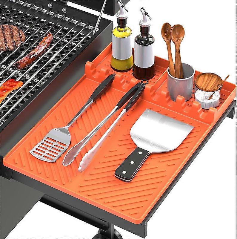 Silicone Grill Mat, Silicone Griddle Tools Mat with Drip Pad