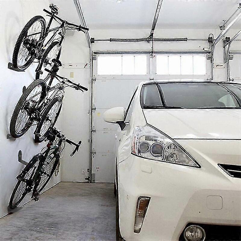 3ピーススチール壁面取り付けバイクスタンド(ボトムブラケット、ホイールスタンド)