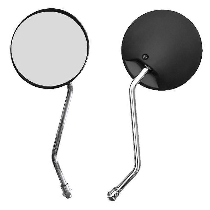 QX 2PCS Motorcycle Round Rearview Mirror 8mm Rotatable Scooter Electric Bicycle Rearview Mirror Moped Rearview Mirror